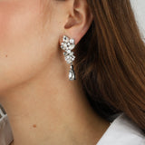 Olive & Piper-Chantilly Studs-Earrings-Silver-Tone, Crystal-Blue Ruby Jewellery-Vancouver Canada