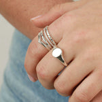 Tashi-Chevron Beaded Ring-Rings-Blue Ruby Jewellery-Vancouver Canada