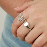 Tashi-Chevron Beaded Ring-Rings-Blue Ruby Jewellery-Vancouver Canada