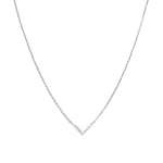 Quiet Icon-Chevron CZ Necklace-Necklaces-Rhodium Plated Sterling Silver, Cubic Zirconia-Blue Ruby Jewellery-Vancouver Canada