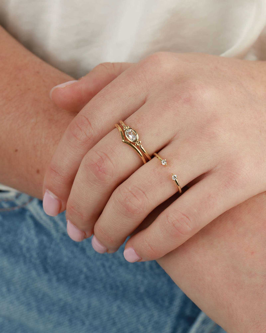 Tashi-Chevron Ring-Rings-Blue Ruby Jewellery-Vancouver Canada