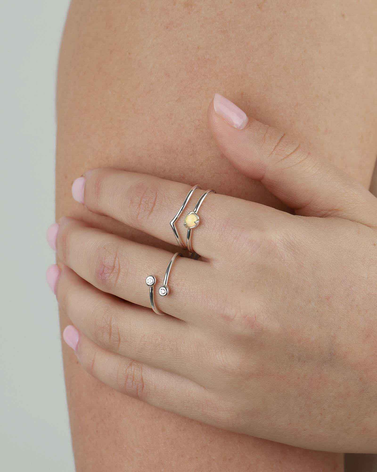 Tashi-Chevron Ring-Rings-Blue Ruby Jewellery-Vancouver Canada