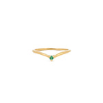 Tashi-Chevron Stone Ring-Rings-14k Gold Vermeil, Emerald-5-Blue Ruby Jewellery-Vancouver Canada