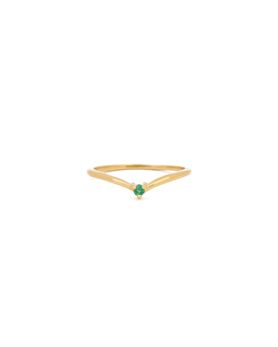 Tashi-Chevron Stone Ring-Rings-14k Gold Vermeil, Emerald-5-Blue Ruby Jewellery-Vancouver Canada