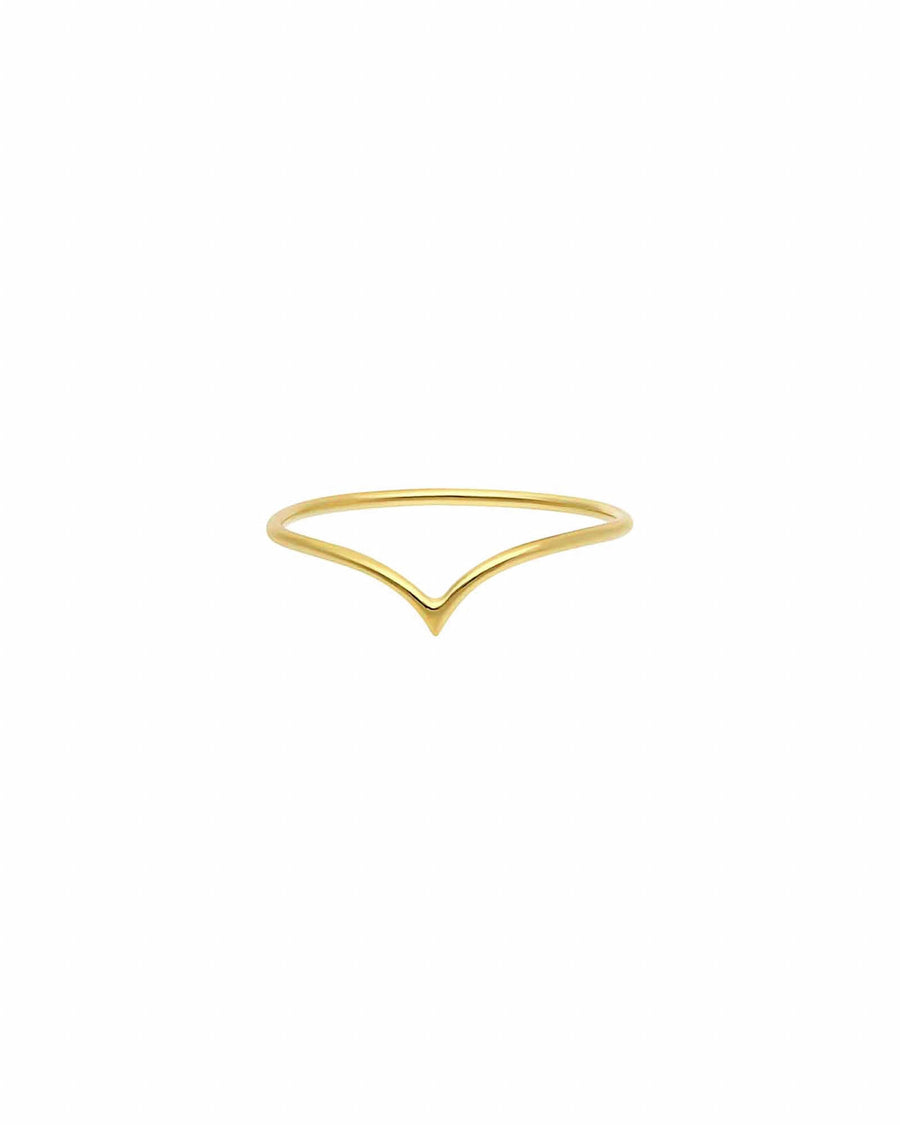 Tashi Chevron Thin Midi Ring 14k Gold Vermeil Blue Ruby Jewellery