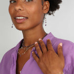 Poppy Rose-Cindy Hooks-Earrings-14k Gold-fill, Amethyst, Rose Quartz-Blue Ruby Jewellery-Vancouver Canada