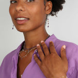 Poppy Rose-Cindy Hooks-Earrings-14k Gold-fill, Amethyst, Rose Quartz-Blue Ruby Jewellery-Vancouver Canada