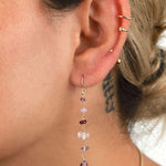 Poppy Rose-Cindy Hooks-Earrings-14k Gold-fill, Amethyst, Rose Quartz-Blue Ruby Jewellery-Vancouver Canada