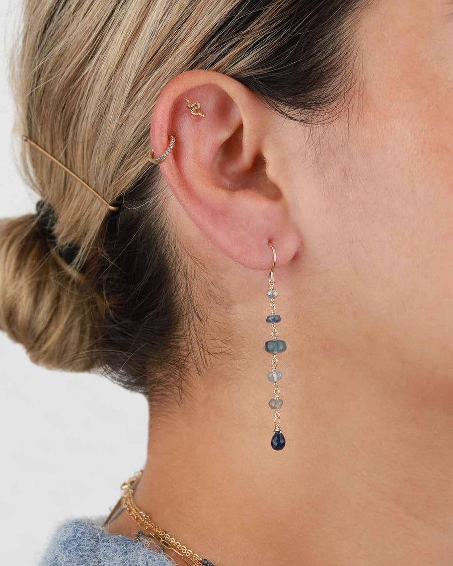 Poppy Rose-Cindy Hooks-Earrings-14k Gold-fill, Blue Sapphire, Aquamarine-Blue Ruby Jewellery-Vancouver Canada