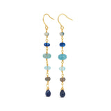 Poppy Rose-Cindy Hooks-Earrings-14k Gold-fill, Blue Sapphire, Aquamarine-Blue Ruby Jewellery-Vancouver Canada