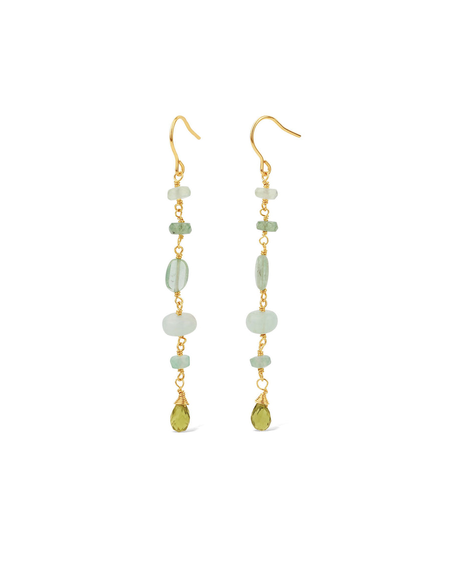 Poppy Rose-Cindy Hooks-Earrings-14k Gold Filled, Green Apatite, Peruvian Opal-Blue Ruby Jewellery-Vancouver Canada