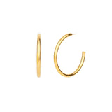Tashi-Classic Hoops | 50mm-Earrings-14k Gold Vermeil-Blue Ruby Jewellery-Vancouver Canada