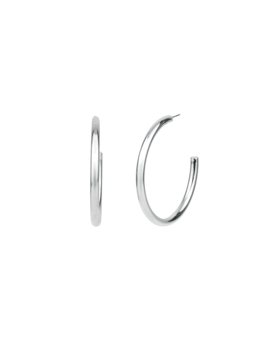 Tashi-Classic Hoops | 50mm-Earrings-Sterling Silver-Blue Ruby Jewellery-Vancouver Canada
