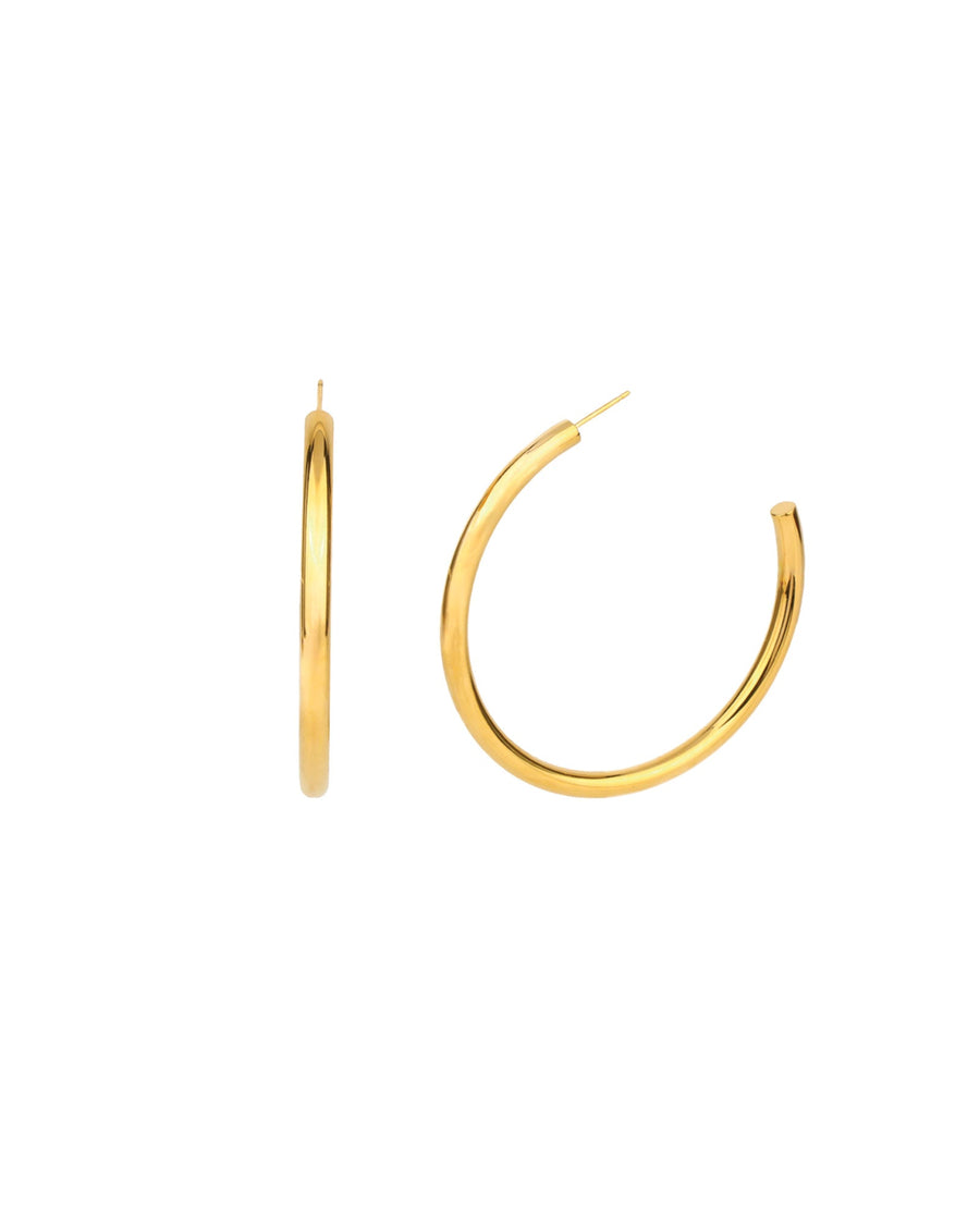 Tashi-Classic Hoops | 55mm-Earrings-14k Gold Vermeil-Blue Ruby Jewellery-Vancouver Canada