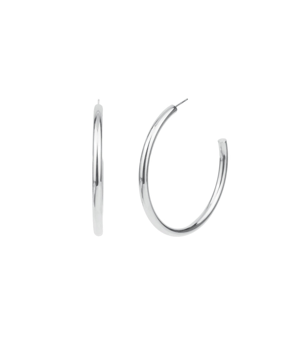 Tashi-Classic Hoops | 55mm-Earrings-Sterling Silver-Blue Ruby Jewellery-Vancouver Canada