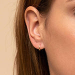 Quiet Icon-Classic Rounded Huggie I 10mm-Earrings-14k Gold Vermeil-Blue Ruby Jewellery-Vancouver Canada