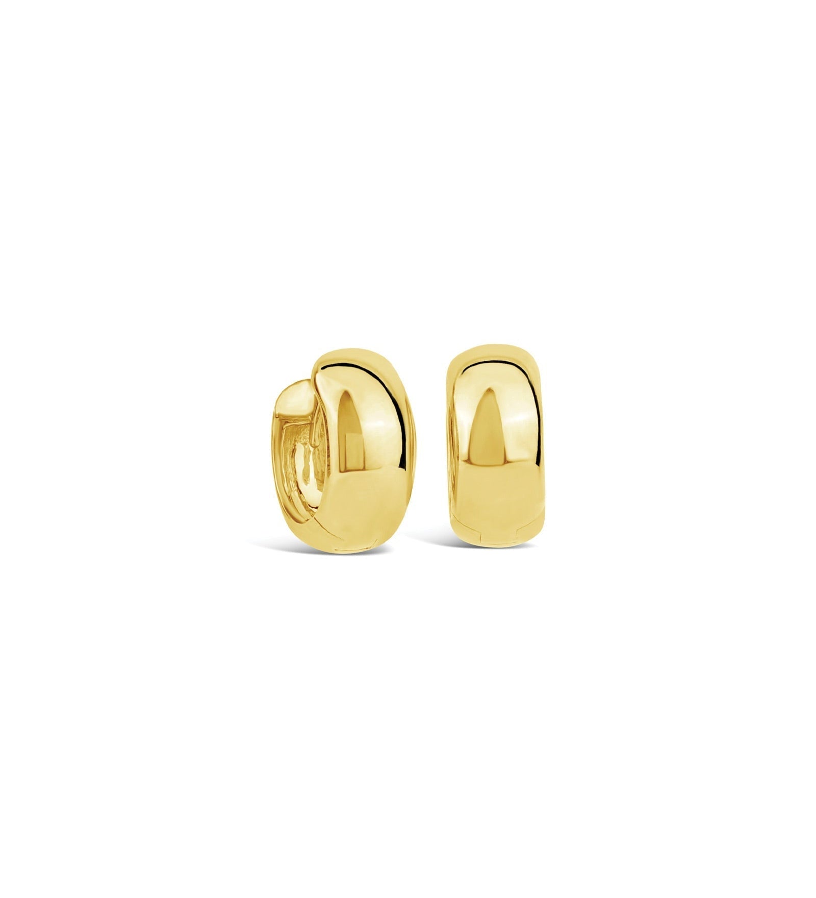 Classic Huggies | 13mm-Earrings-Goldhive-14k Yellow Gold-Blue Ruby Jewellery-Vancouver-Canada