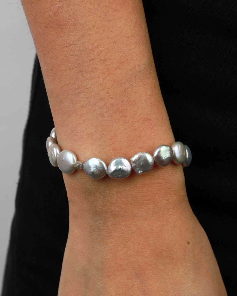 Cause We Care-Coin Pearl Bracelet | 10mm-Bracelets-Sterling Silver-Blue Ruby Jewellery-Vancouver Canada