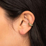 Quiet Icon-Croissant Dome Ear Cuff-Earrings-14k Gold Vermeil-Blue Ruby Jewellery-Vancouver Canada