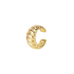 Quiet Icon-Croissant Dome Ear Cuff-Earrings-14k Gold Vermeil-Blue Ruby Jewellery-Vancouver Canada