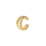 Quiet Icon-Croissant Dome Ear Cuff-Earrings-14k Gold Vermeil-Blue Ruby Jewellery-Vancouver Canada