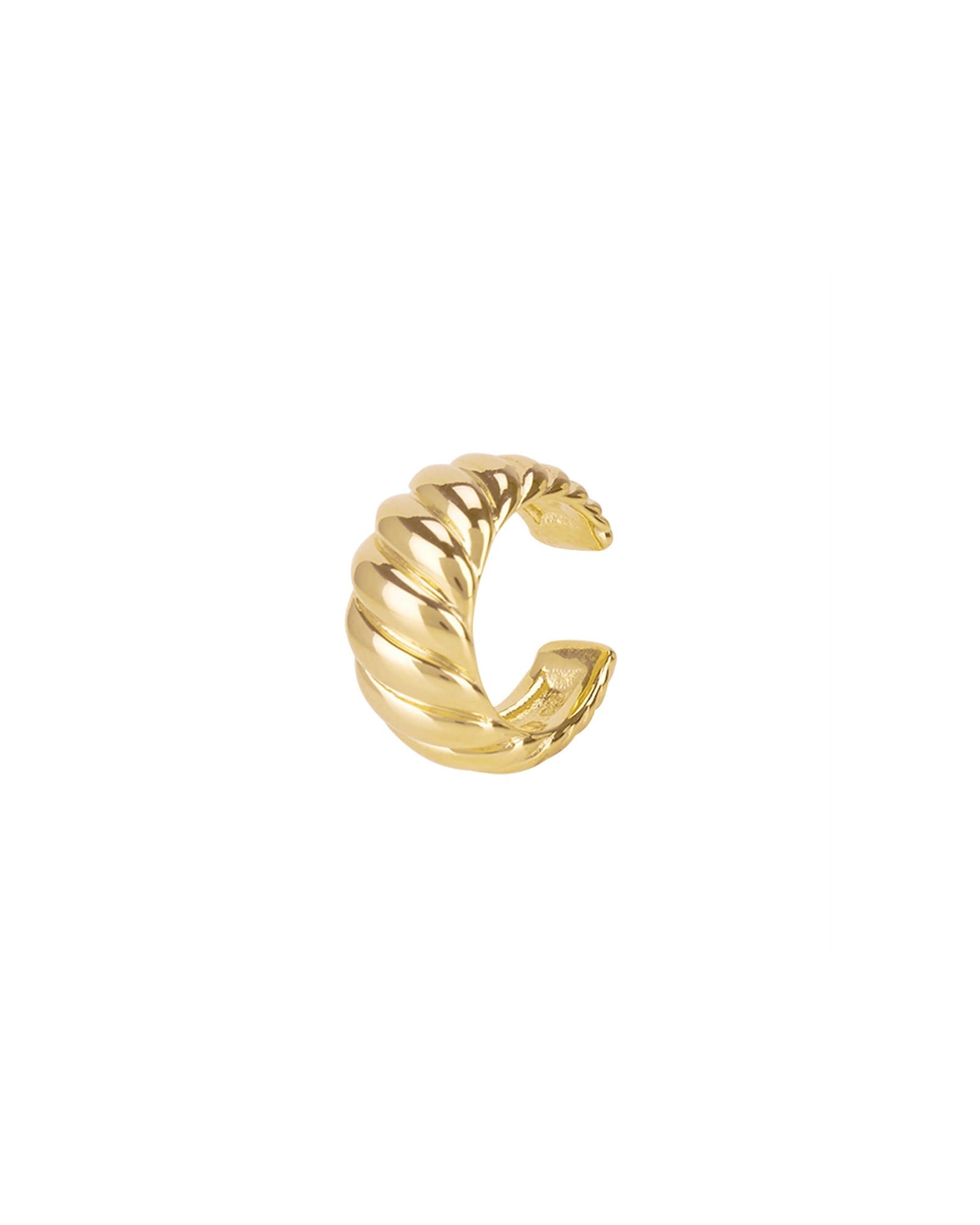 Quiet Icon-Croissant Dome Ear Cuff-Earrings-14k Gold Vermeil-Blue Ruby Jewellery-Vancouver Canada