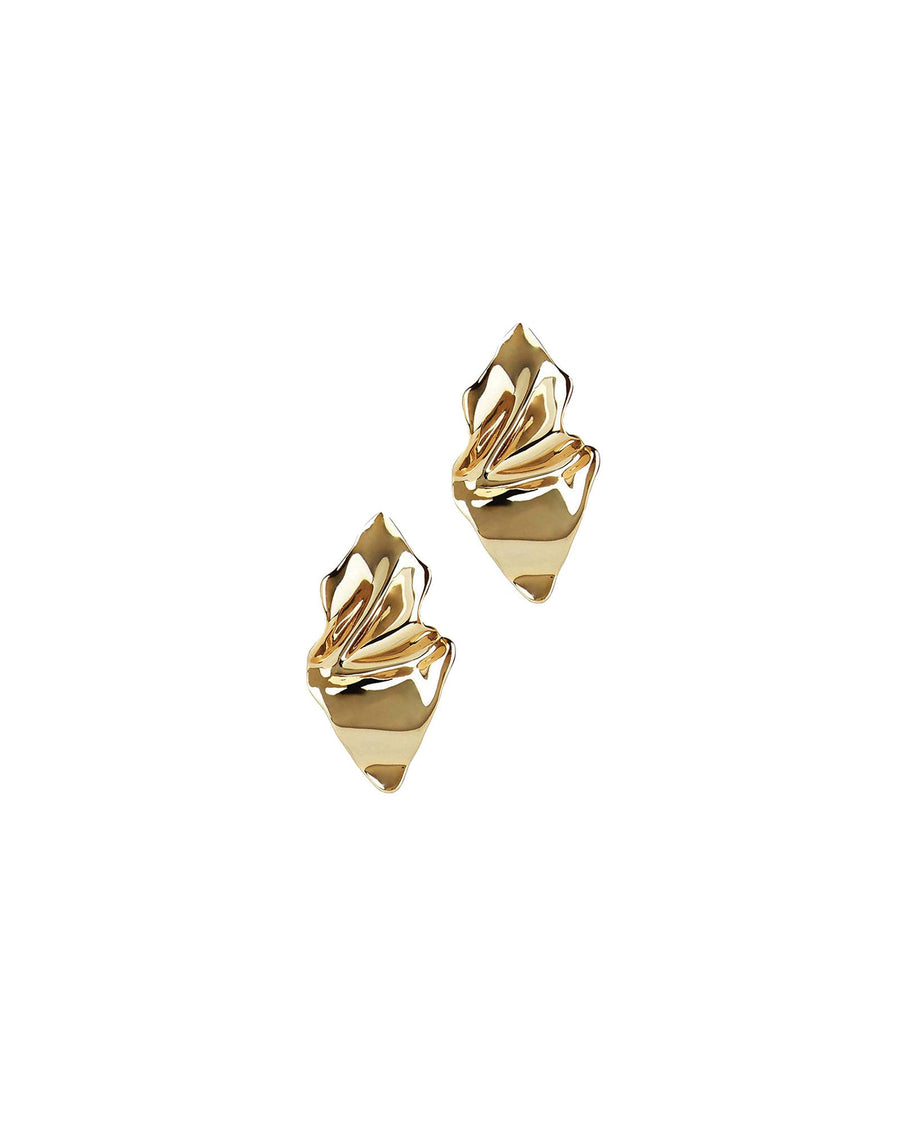Alexis Bittar-Crumpled Small Post Earrings-Earrings-14k Gold Plated-Blue Ruby Jewellery-Vancouver Canada