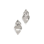 Alexis Bittar-Crumpled Small Post Earrings-Earrings-Rodium Plated Brass-Blue Ruby Jewellery-Vancouver Canada