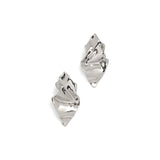 Alexis Bittar-Crumpled Small Post Earrings-Earrings-Rodium Plated Brass-Blue Ruby Jewellery-Vancouver Canada