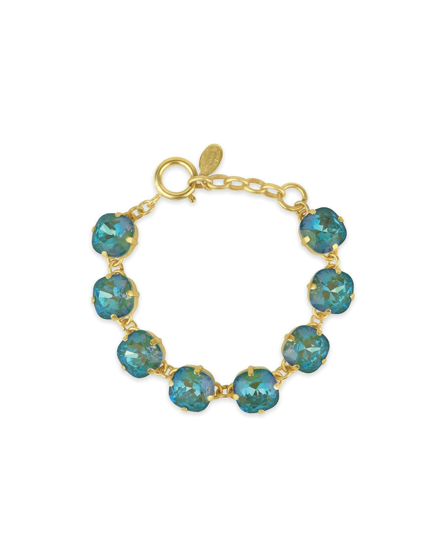 La Vie Parisienne-Crystal Bracelet | 12mm-Bracelets-14k Gold Plated, Silky Sage Crystal-Blue Ruby Jewellery-Vancouver Canada