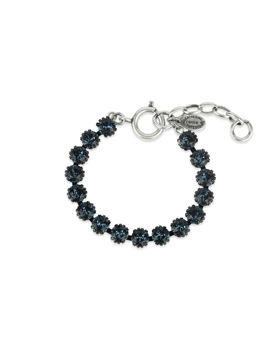La Vie Parisienne-Crystal Bracelet | 7mm-Bracelets-Sterling Silver Plated, Midnite Crystal-Blue Ruby Jewellery-Vancouver Canada