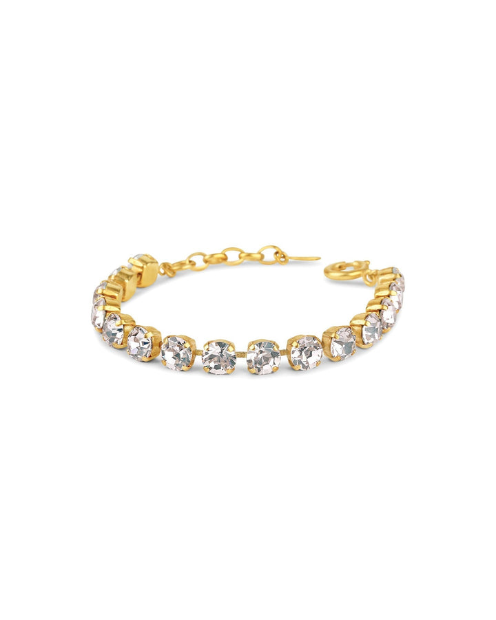 La Vie Parisienne-Crystal Bracelet | 8mm-Bracelets-14k Gold Plated, Blush Crystal-Blue Ruby Jewellery-Vancouver Canada