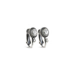 La Vie Parisienne-Crystal Converter Clip-On Earrings-Clip On Earrings-Sterling Silver Plated, White Crystal-Blue Ruby Jewellery-Vancouver Canada
