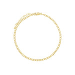 1948-Curb Chain Anklet I Medium-Anklets-14k Gold Filled-Blue Ruby Jewellery-Vancouver Canada