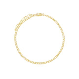 1948-Curb Chain Anklet I Medium-Anklets-14k Gold Filled-Blue Ruby Jewellery-Vancouver Canada