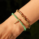 Cause We Care-Fish Charm Beaded Chrysoprase Bracelet-Bracelets-Blue Ruby Jewellery-Vancouver Canada