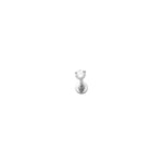 Valley of the Fine-CZ 3 Prong Cartilage Stud | 3mm-Earrings-10k White Gold, Cubic Zirconia-Blue Ruby Jewellery-Vancouver Canada