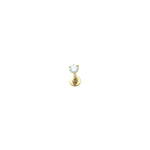 Valley of the Fine-CZ 3 Prong Cartilage Stud-Earrings-10k Yellow Gold, Cubic Zirconia-2mm-Blue Ruby Jewellery-Vancouver Canada