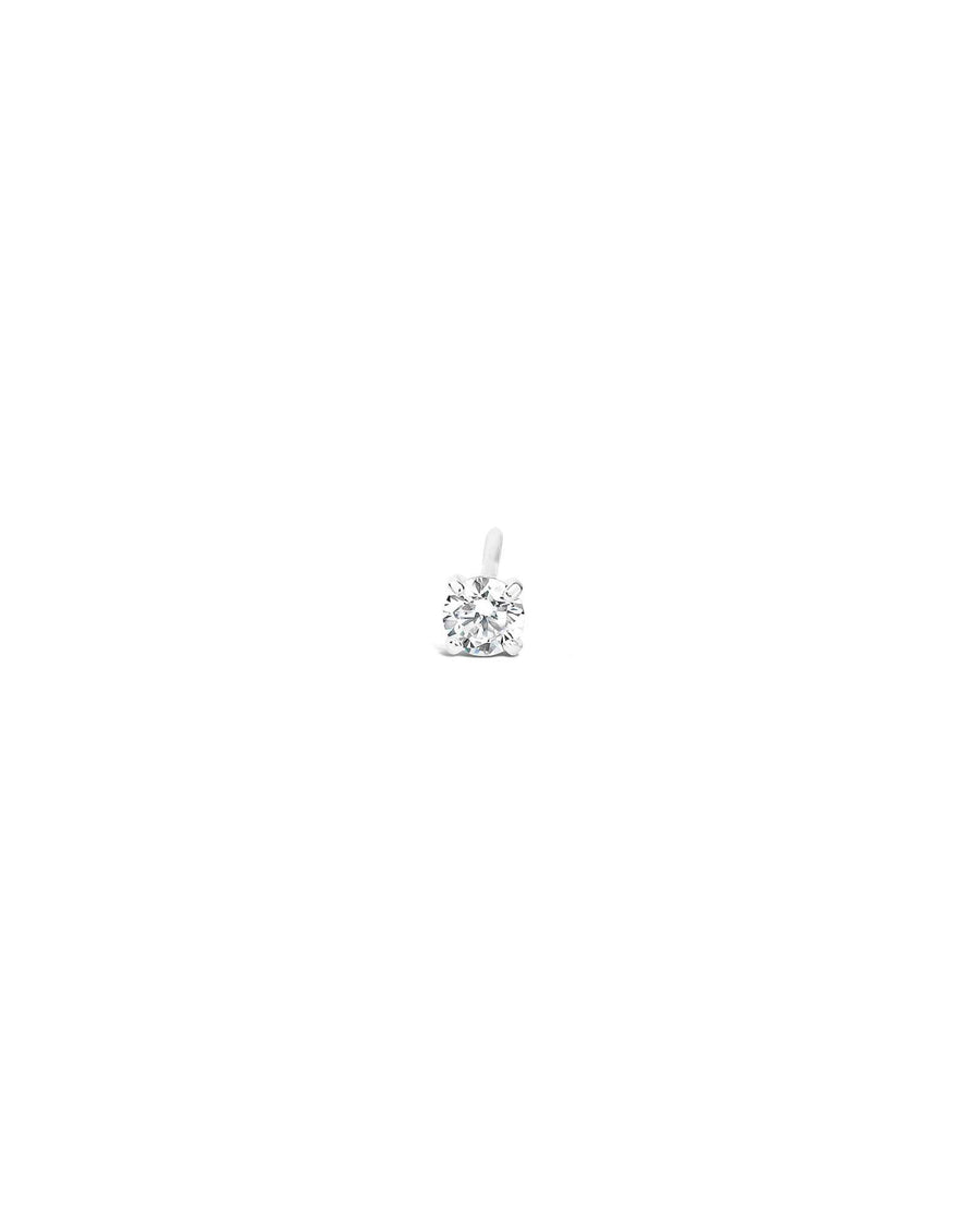 Valley of the Fine-CZ 4 Prong Stud I 3mm-Earrings-10k White Gold, Cubic Zirconia-Blue Ruby Jewellery-Vancouver Canada