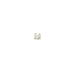 Valley of the Fine-CZ 4 Prong Stud I 3mm-Earrings-10k Yellow Gold, Cubic Zirconia-Blue Ruby Jewellery-Vancouver Canada