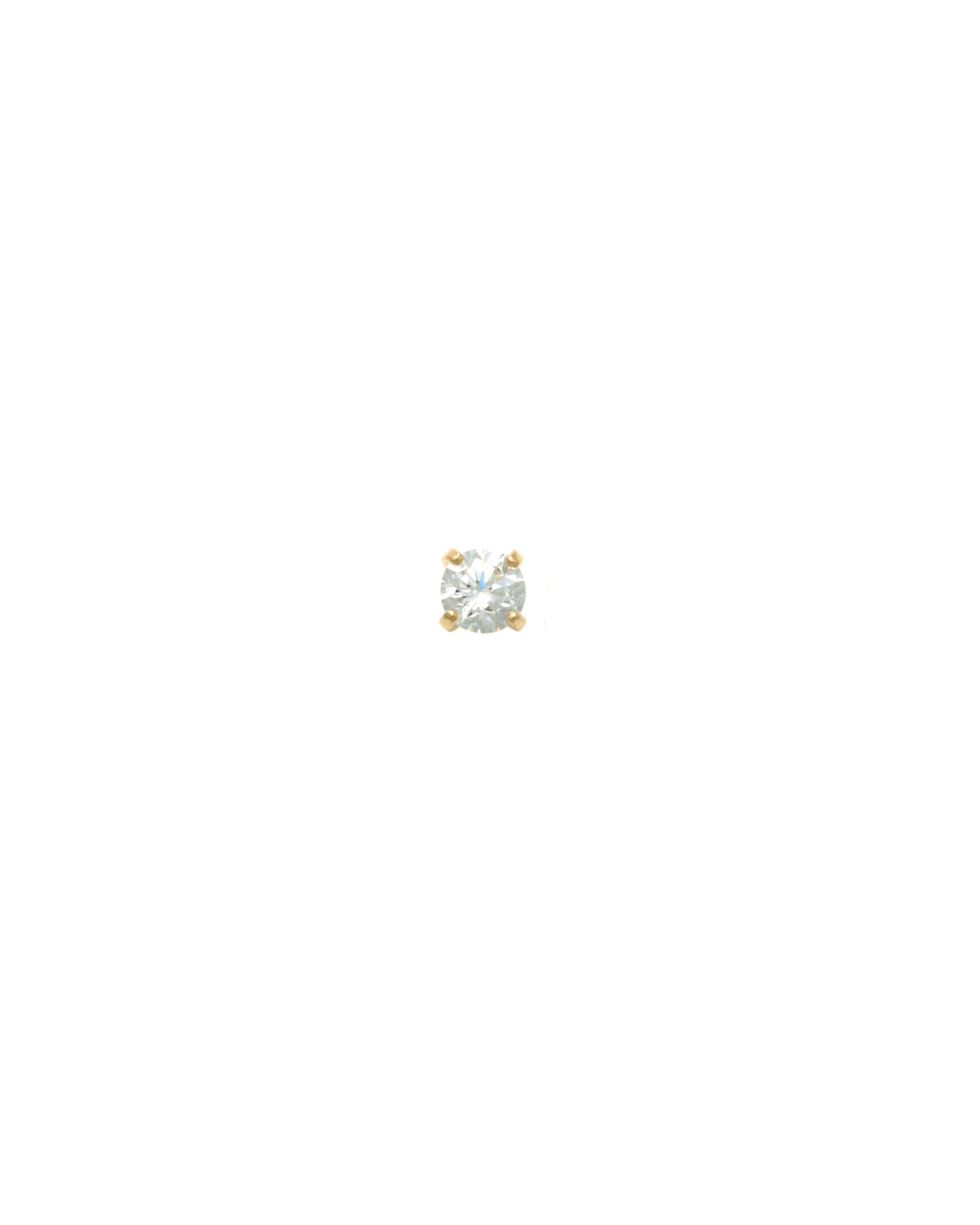 Valley of the Fine-CZ 4 Prong Stud I 3mm-Earrings-10k Yellow Gold, Cubic Zirconia-Blue Ruby Jewellery-Vancouver Canada