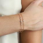 1948-CZ Bracelet-Bracelets-14k Gold-fill, Cubic Zirconia-Blue Ruby Jewellery-Vancouver Canada