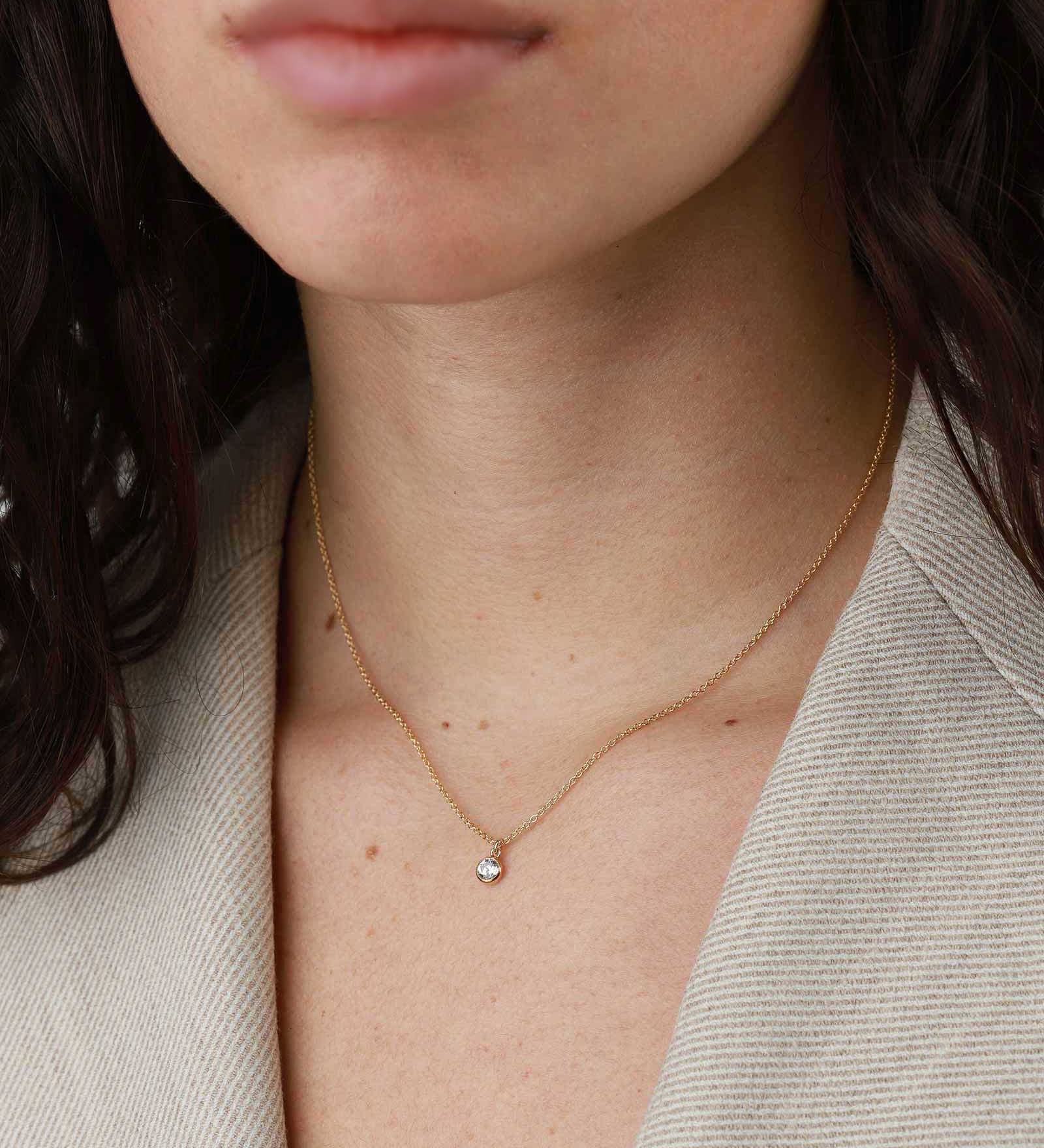 1948-CZ Drop Necklace-Necklaces-Blue Ruby Jewellery-Vancouver Canada