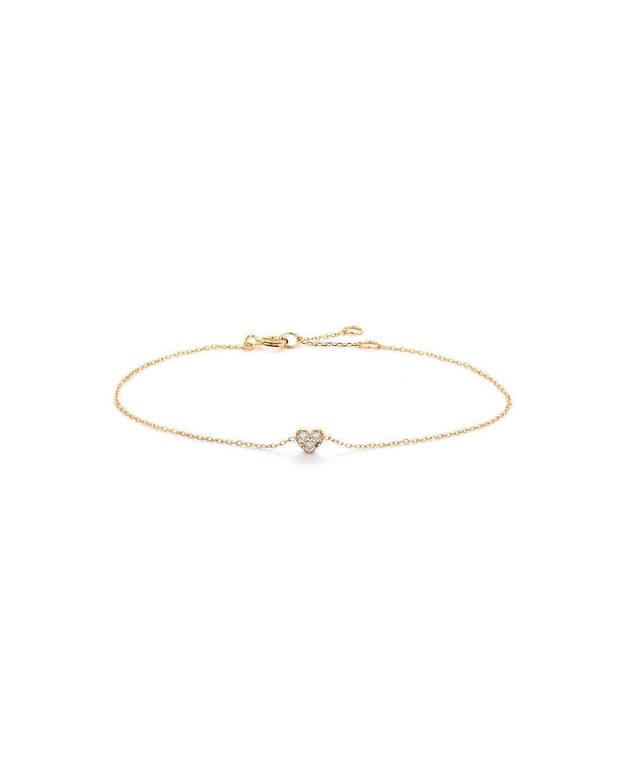 Quiet Icon-CZ Heart Bracelet-Bracelets-14k Gold Vermeil, Cubic Zirconia-Blue Ruby Jewellery-Vancouver Canada