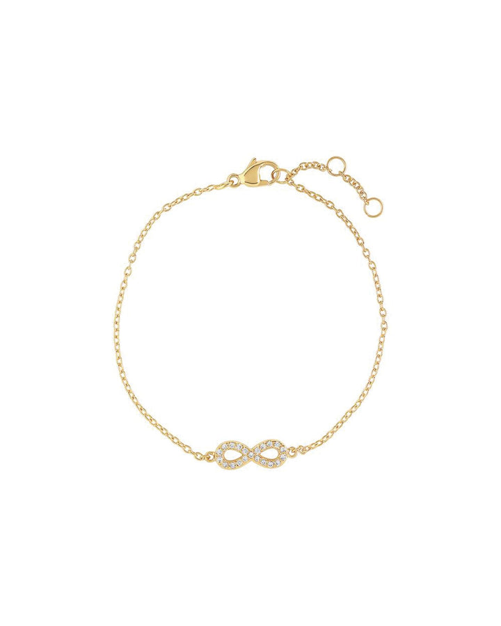 Quiet Icon-CZ Infinity Bracelet-Bracelets-14k Gold Vermeil, Cubic Zirconia-Blue Ruby Jewellery-Vancouver Canada