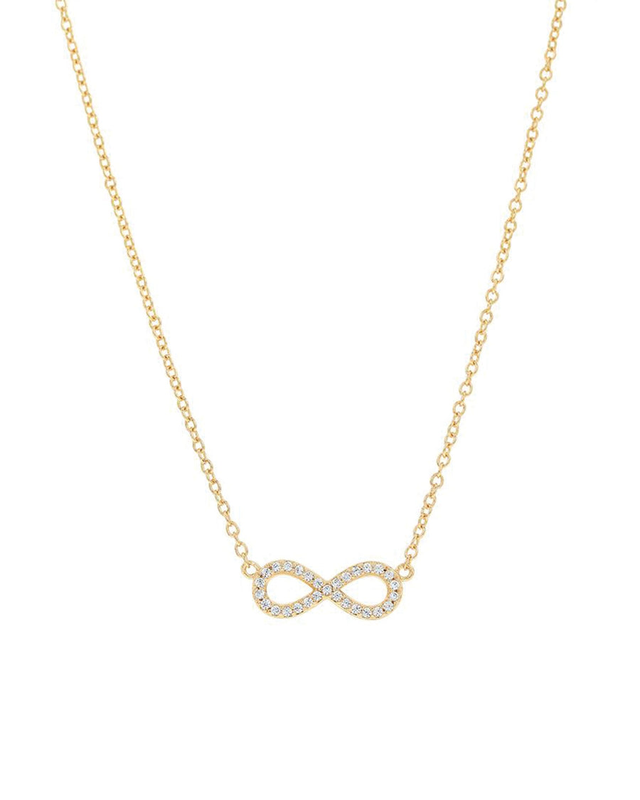 Quiet Icon-CZ Infinity Necklace-Necklaces-14k Gold Vermeil, Cubic Zirconia-Blue Ruby Jewellery-Vancouver Canada