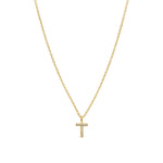 Quiet Icon-CZ Initial Necklace-Necklaces-14k Gold Vermeil, Cubic Zirconia-T-Blue Ruby Jewellery-Vancouver Canada