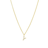 Quiet Icon-CZ Initial Necklace-Necklaces-14k Gold Vermeil, Cubic Zirconia-Y-Blue Ruby Jewellery-Vancouver Canada