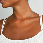 Quiet Icon-CZ Initial Necklace-Necklaces-Blue Ruby Jewellery-Vancouver Canada