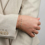 1948-CZ Station Bracelet-Bracelets-14k Gold-fill, Cubic Zirconia-Blue Ruby Jewellery-Vancouver Canada